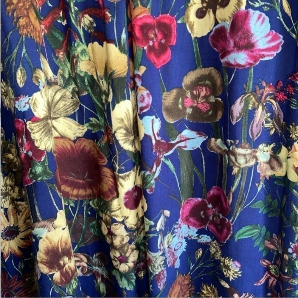 Umgee Navy Floral Bell Sleeve Dress - Picture 3 of 6